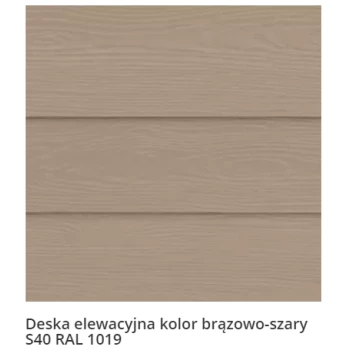 Deska elewacyjna jednolita włóknocementowa kolor brązowo-szary RAL 1019 | Shera